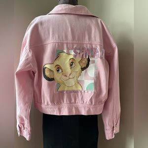 Disney Pink Denim Simba Jacket RARE